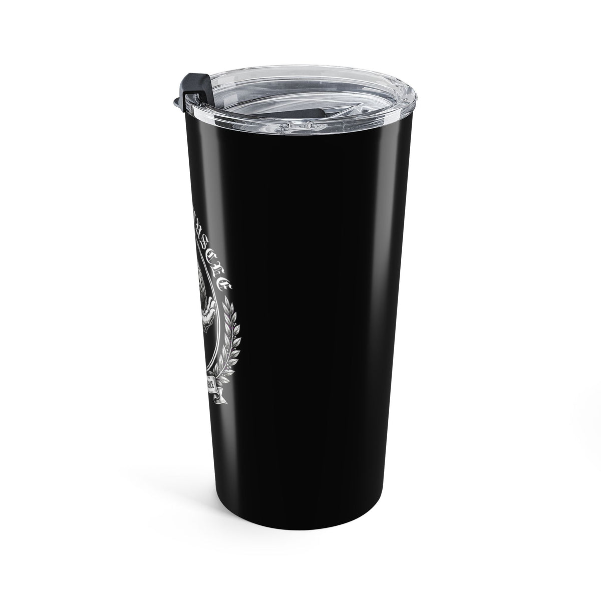 20oz Embossed "Mind Over Muscle" Black Stainless Tumbler