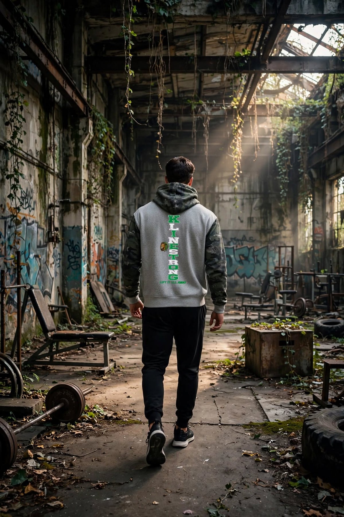 KSFBLLC(RASTA LION EDTION) Unisex Colorblock Camo Full Zip Boxy Hoodie