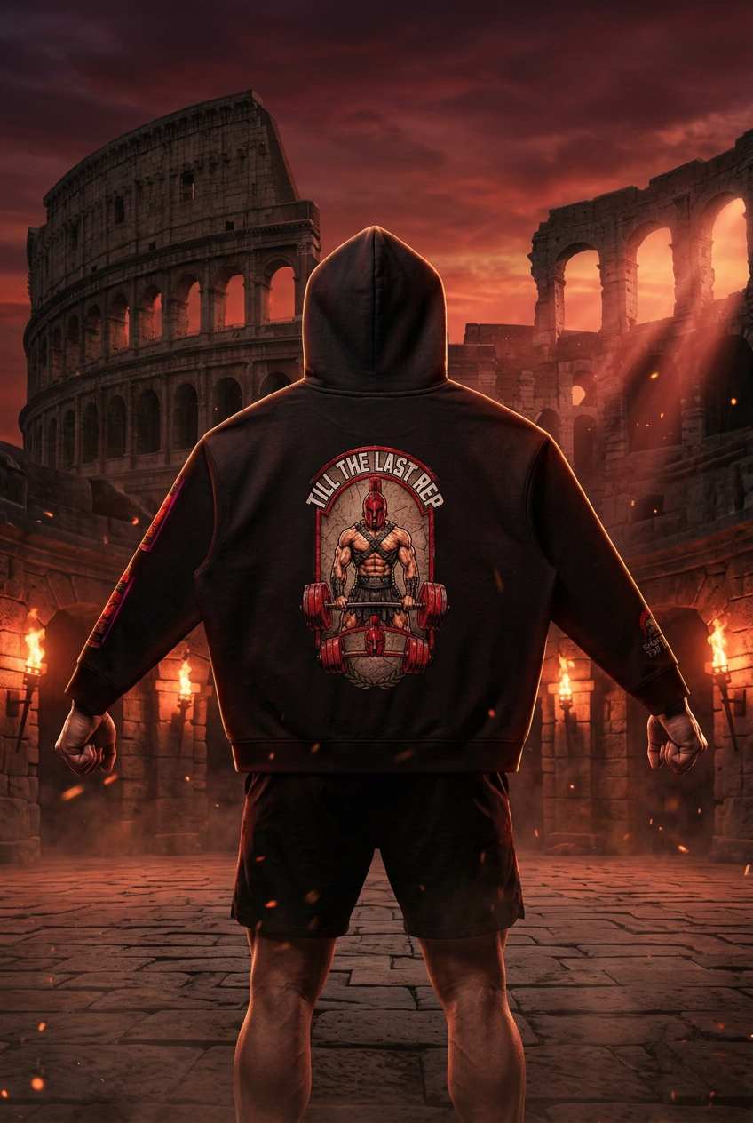 KSFBLLC(TILL THE LAST REP) Essential Boxy Heavyweight Drop-Shoulder Hoodie