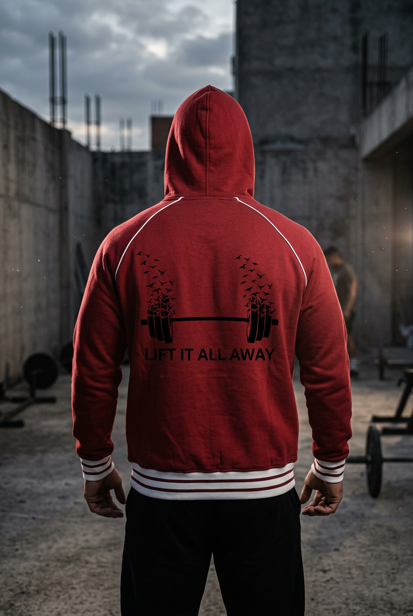 (KSFBLLC) Striped Trim Zip-Up Hoodie