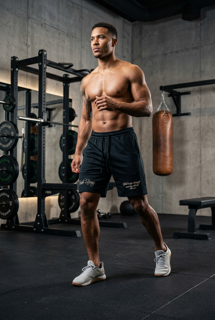 (KSFBLLC YA STRONG) Men's Drawstring Active Shorts