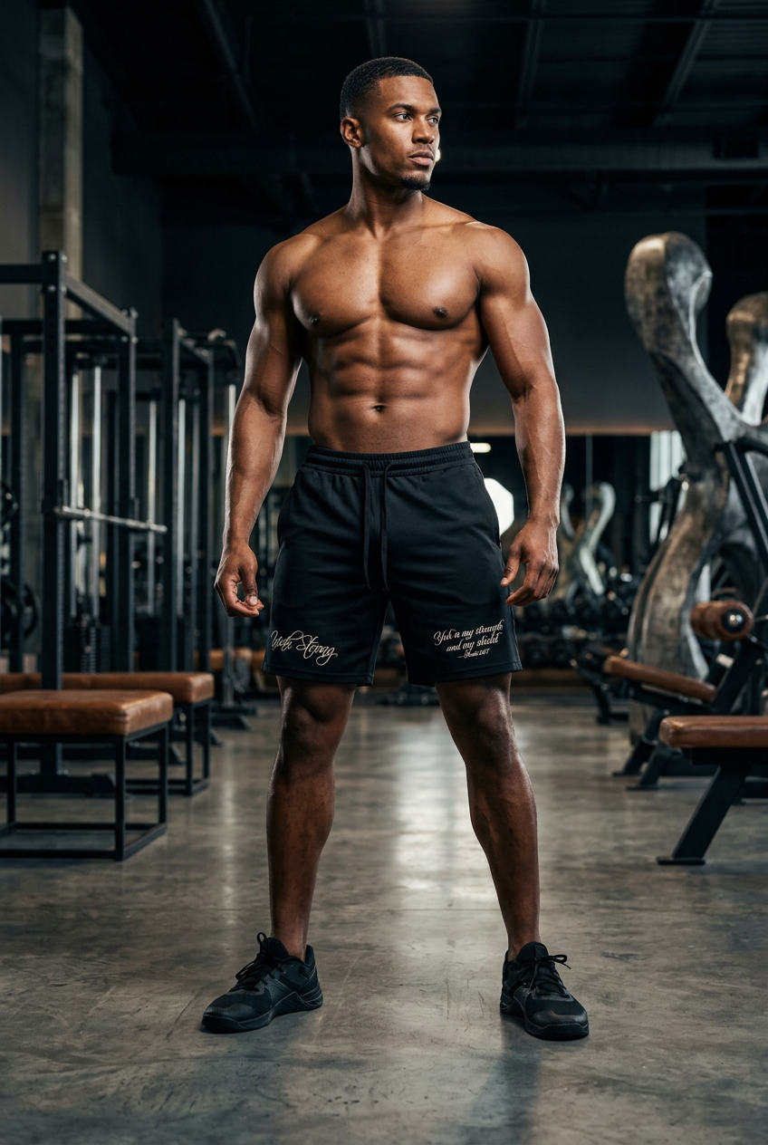 (KSFBLLC YA STRONG) Men's Drawstring Active Shorts