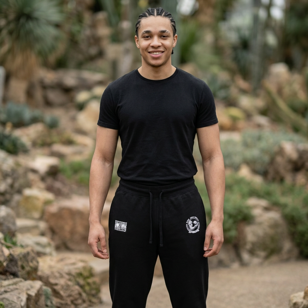 Embroidered Crest Fleece Joggers — Casual Streetwear Sweatpants