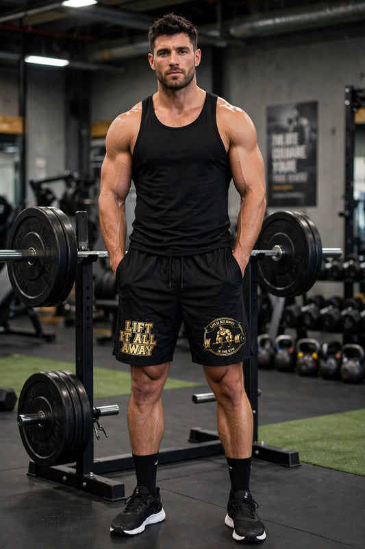 (UNISEX)Lift It All Away (Gold Standard Edtion) Gym Shorts