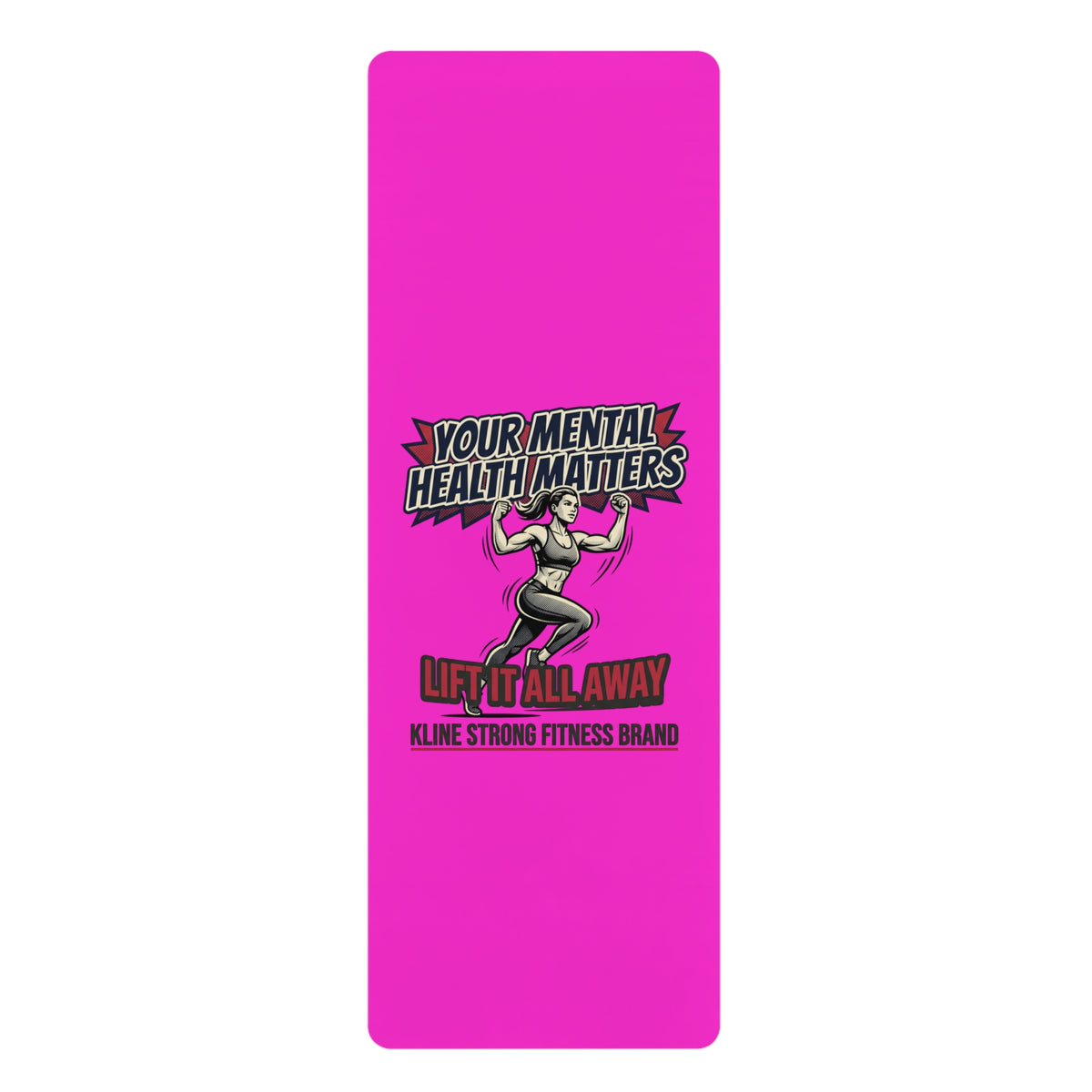 Yoga Mat — "Your Mental Health Matters" Motivational Rubber Fitness Mat