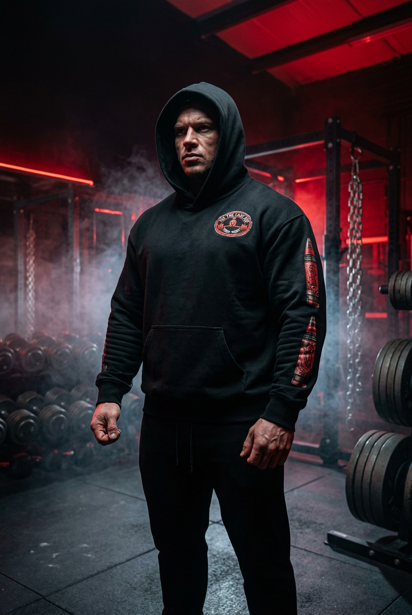 KSFBLLC(TILL THE LAST REP) Essential Boxy Heavyweight Drop-Shoulder Hoodie
