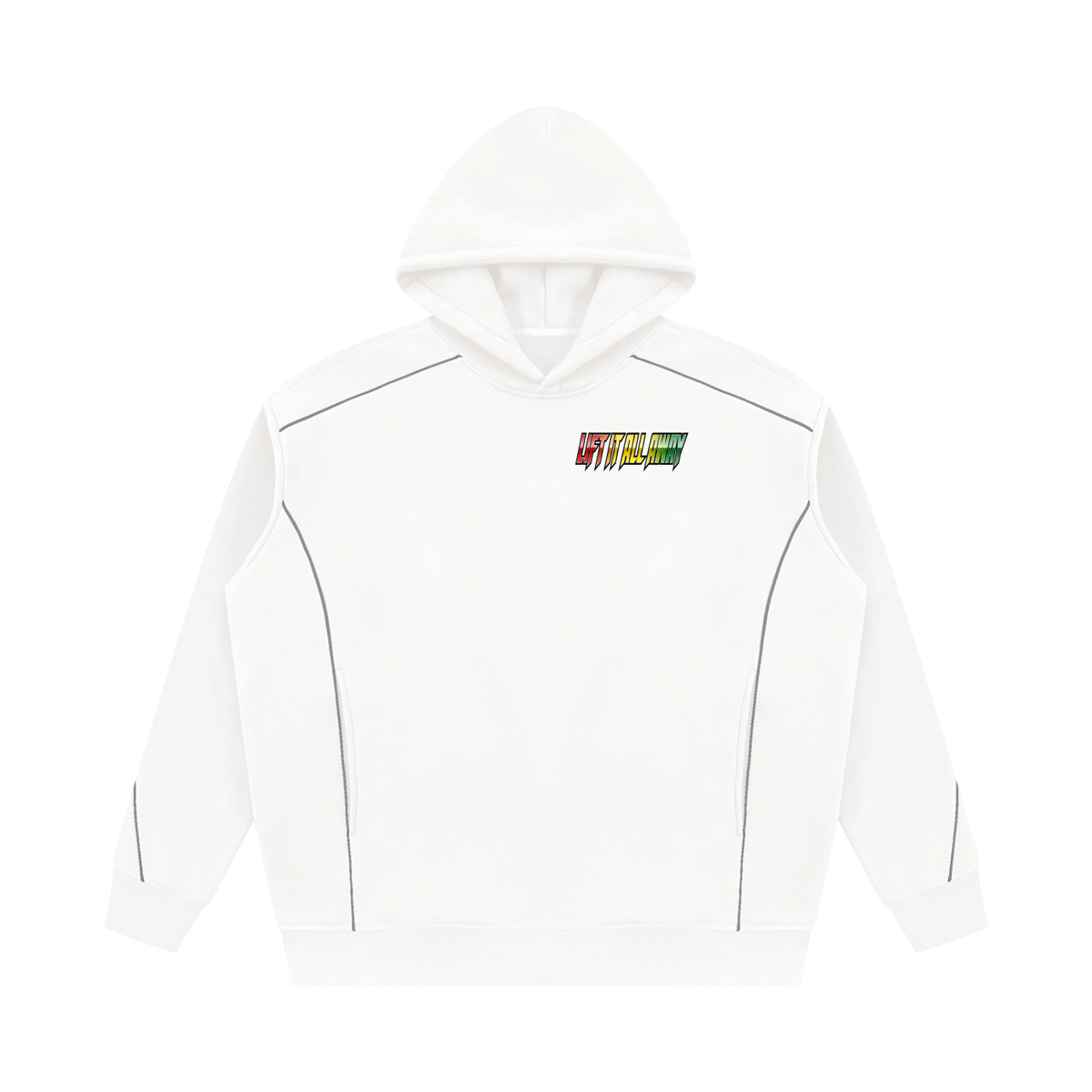 (KSFBLLC RASTA LION)Unisex Oversized Piping Fleece Hoodie
