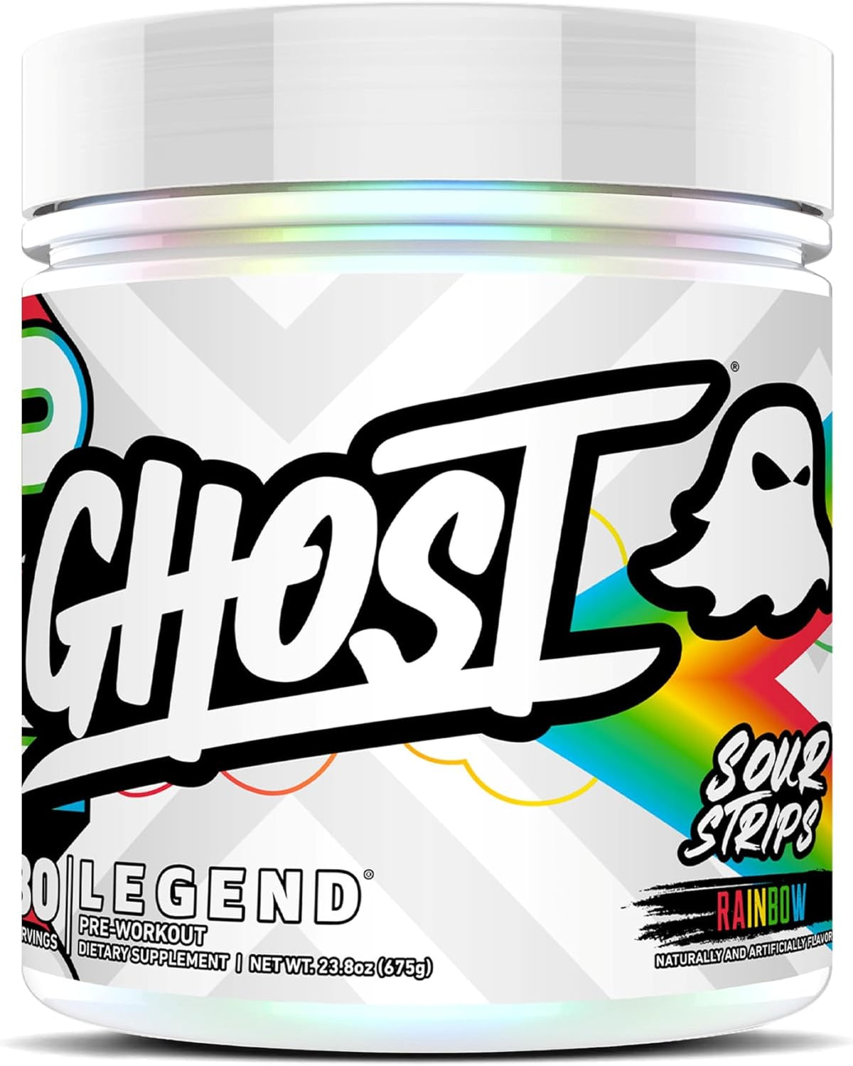 GHOST Legend Pre-Workout Powder, Sonic Cherry Limeade, 30 Servings | Pre-Workout with 300MG Caffeine, L-Citrulline, & Beta Alanine - Energy & Focus for Men & Women - Free of Soy, Sugar, & Gluten