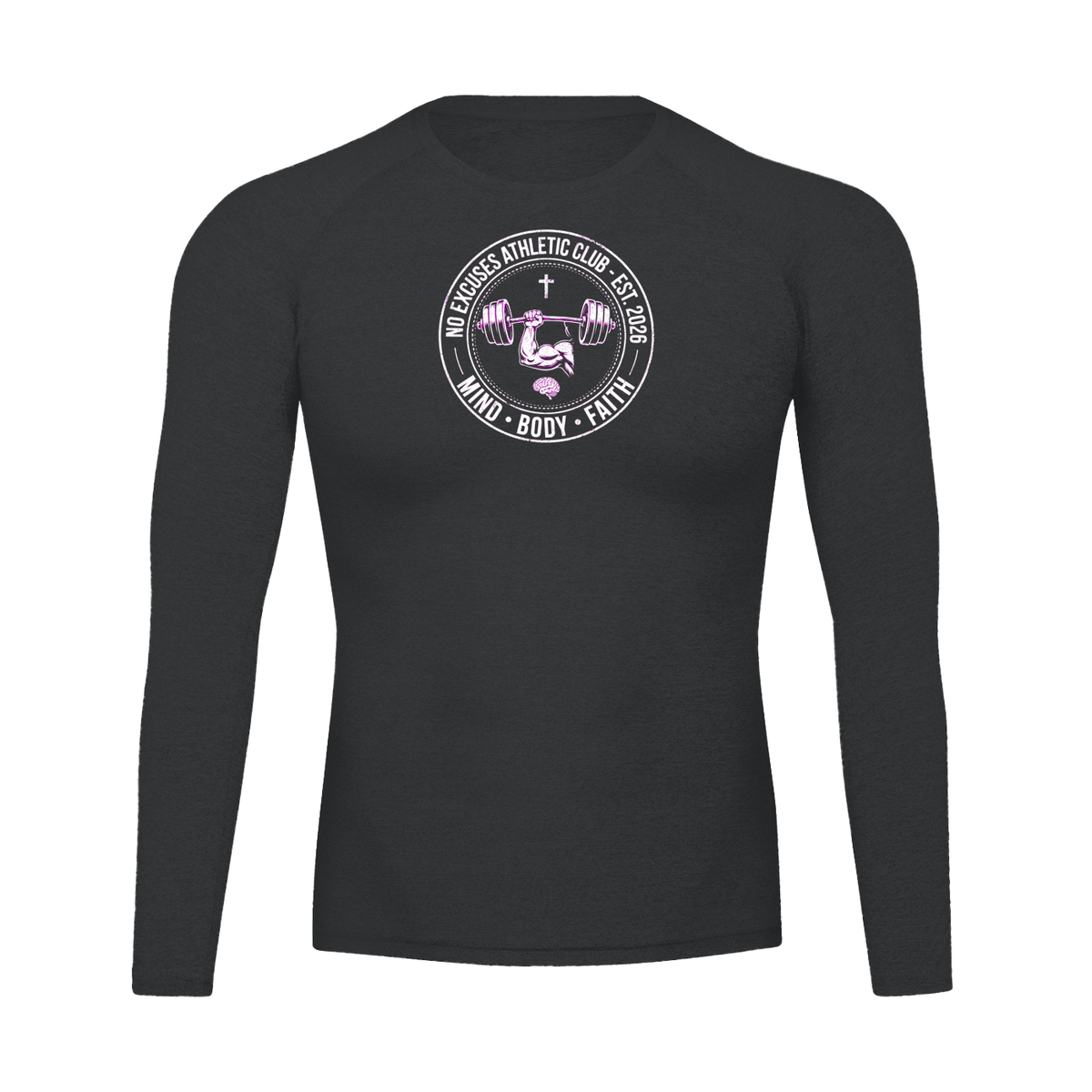 KSFBLLC  NO EXSCUSES ATHLETIC CLUB Performance Long Sleeve T-Shirt