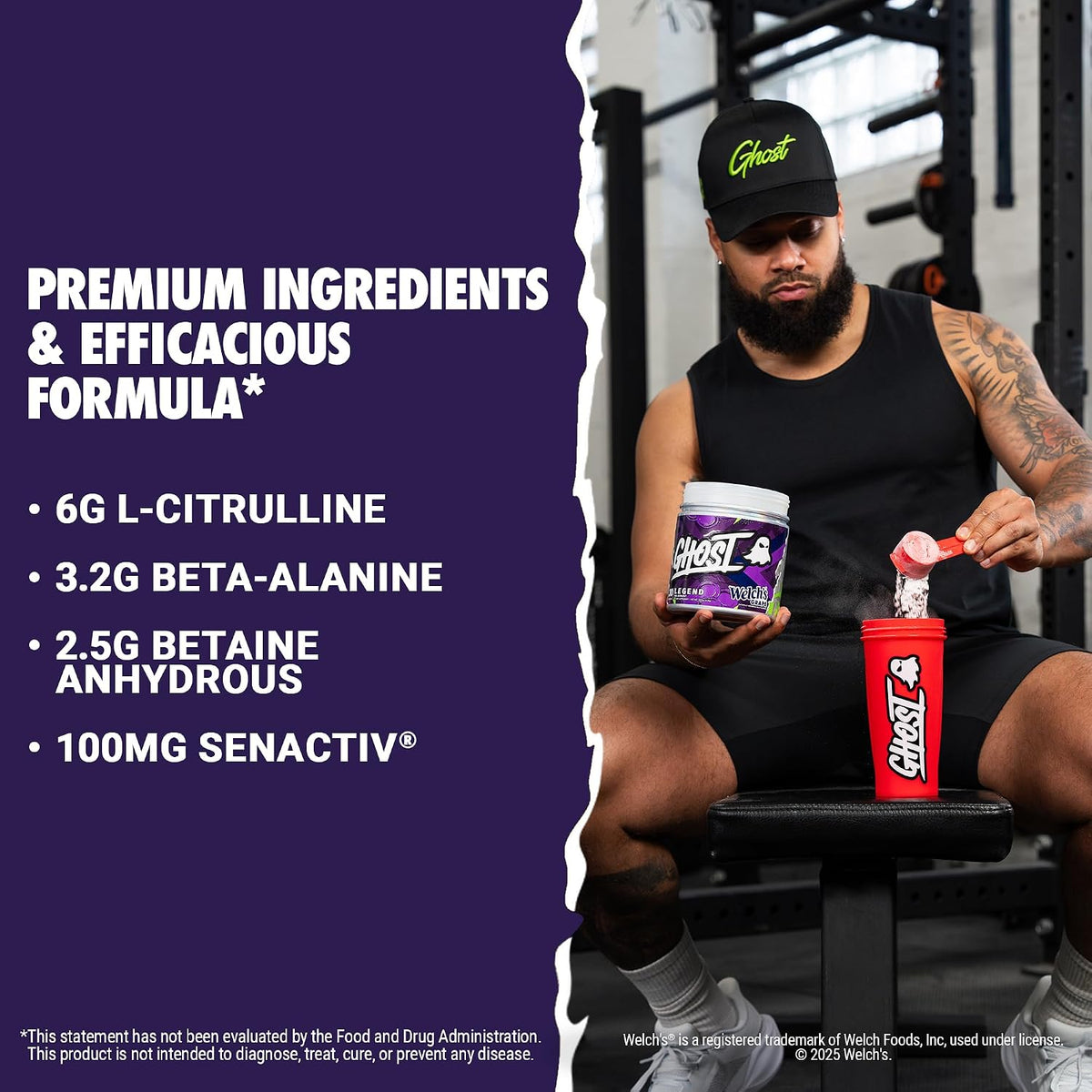 GHOST Legend Pre-Workout Powder, Sonic Cherry Limeade, 30 Servings | Pre-Workout with 300MG Caffeine, L-Citrulline, & Beta Alanine - Energy & Focus for Men & Women - Free of Soy, Sugar, & Gluten
