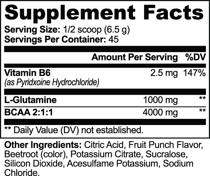 KSFBLLC BCAA Shock Powder (Fruit Punch)