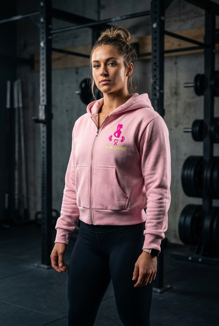 (KSFBLLC FOR THE GIRLS) Women's Sparkles Fleece Full Zip Hoodie