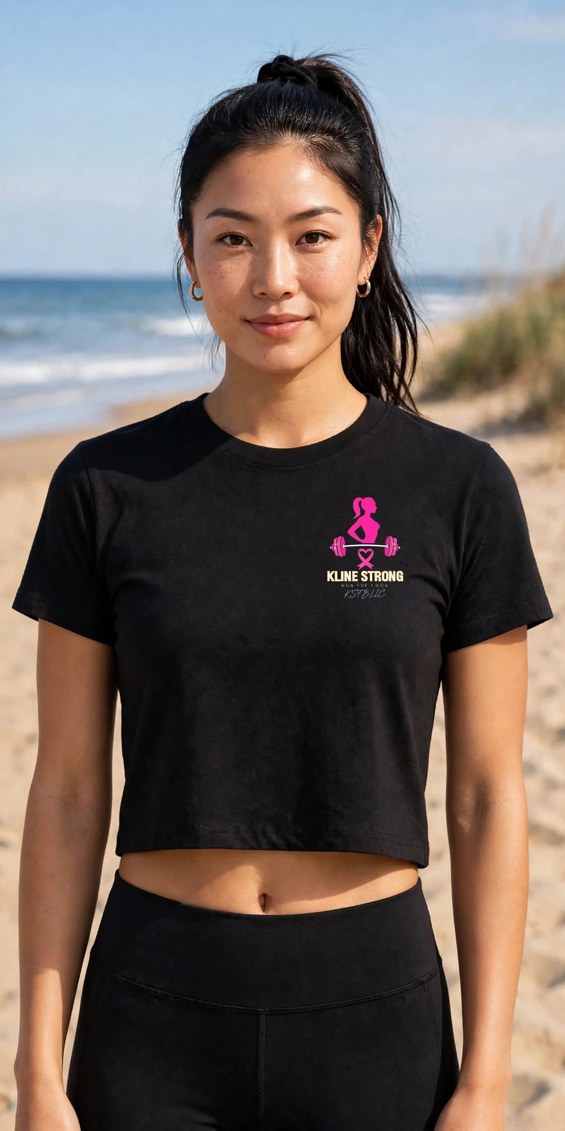 KSFB FOR THE LADYS LLC BREAST CANCER AWARENESS TEE Essential Bodycon Crewneck T-Shirt