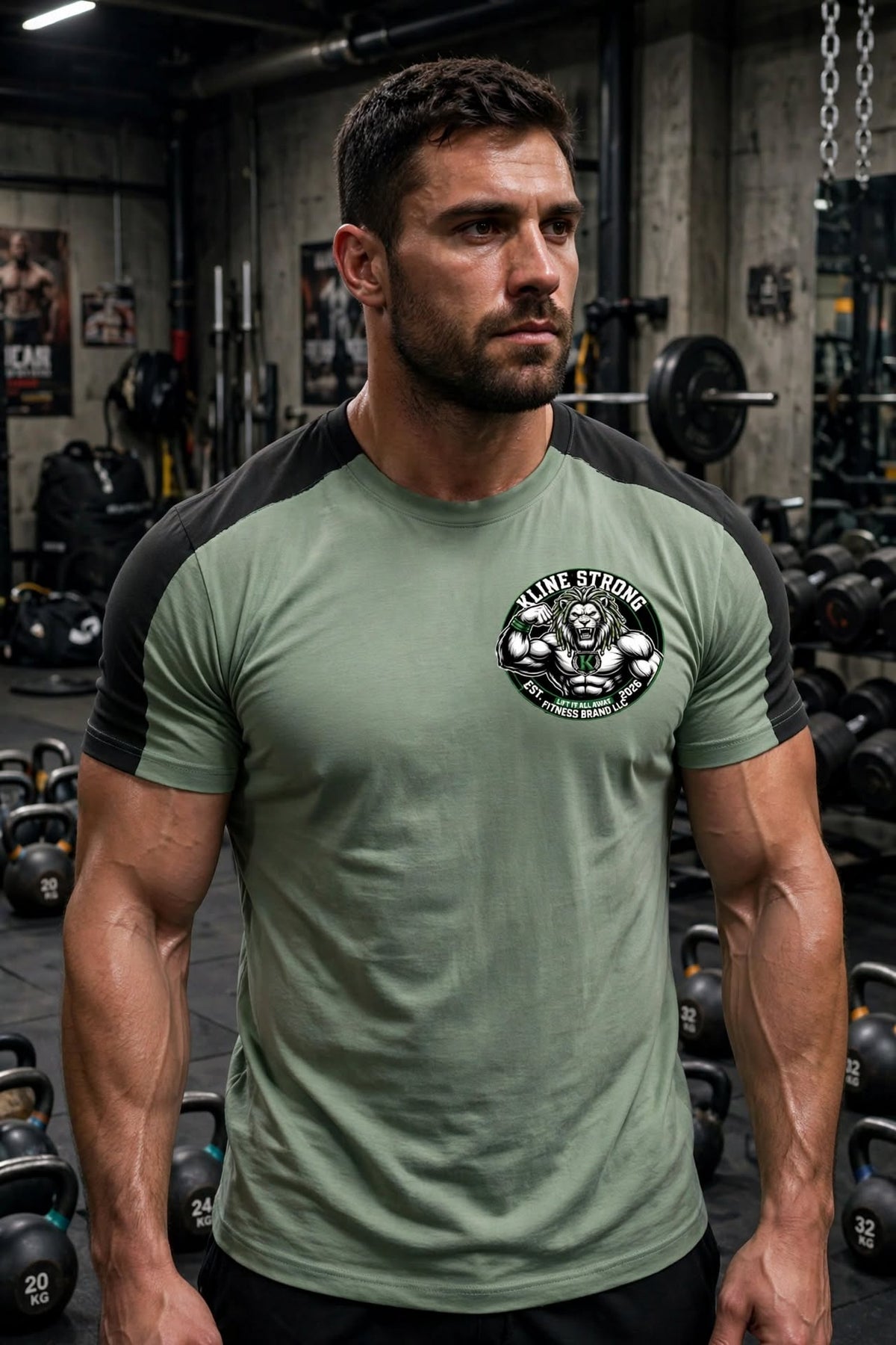 KSFBLLC(RASTA LION) Men's Color Block Performance T-Shirt