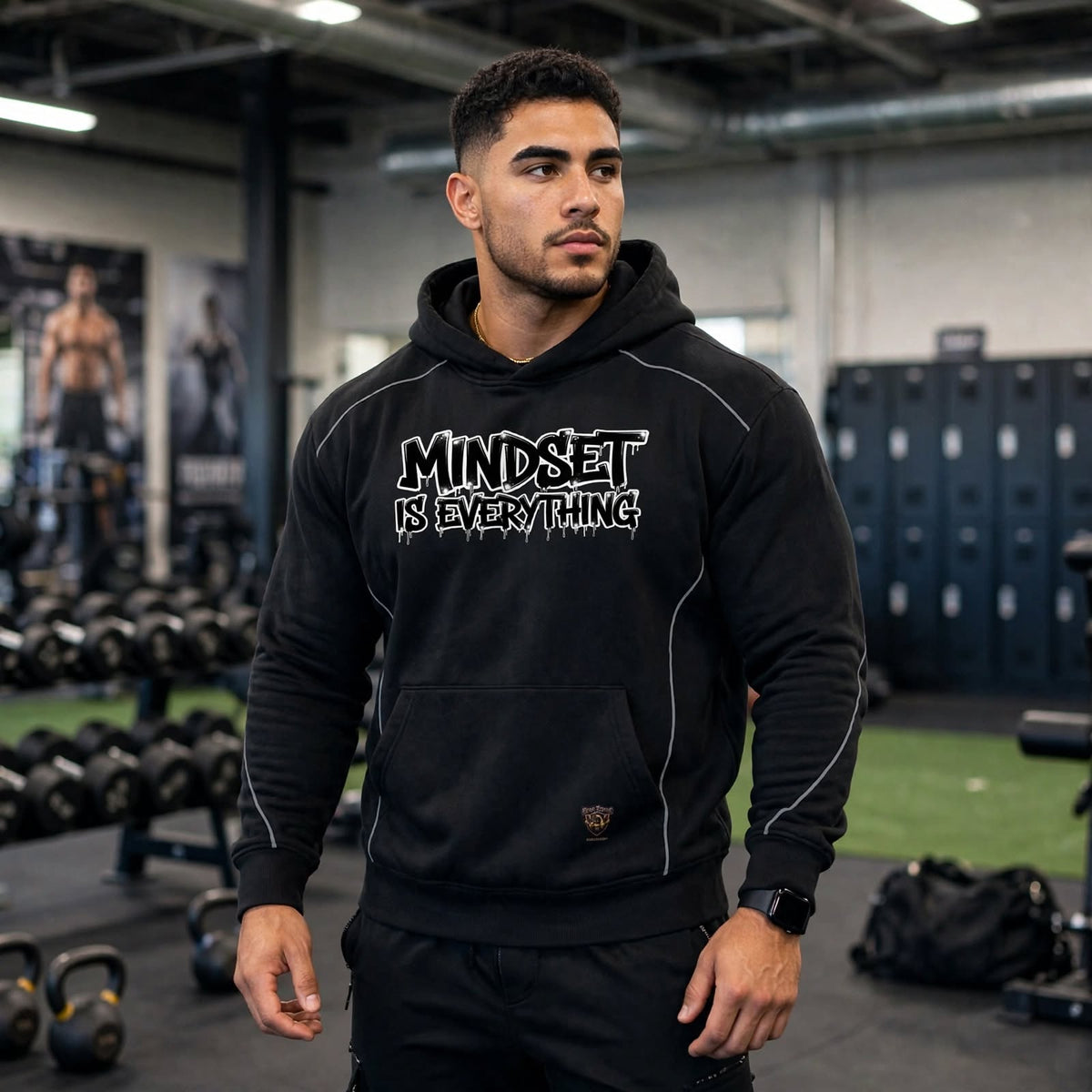 KSFBLLC INNER ALPHA EDTION Unisex Oversized Piping Fleece Hoodie