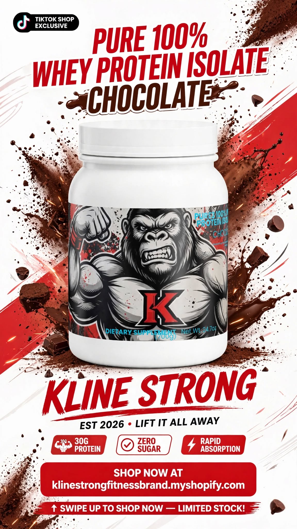Pure3 100% Whey Protein Isolate (Chocolate)