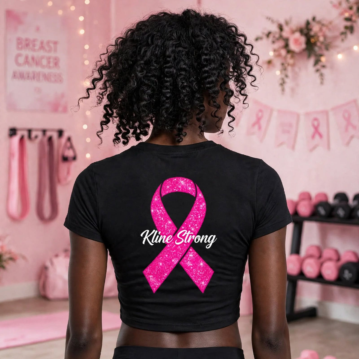 KSFB FOR THE LADYS LLC BREAST CANCER AWARENESS TEE Essential Bodycon Crewneck T-Shirt