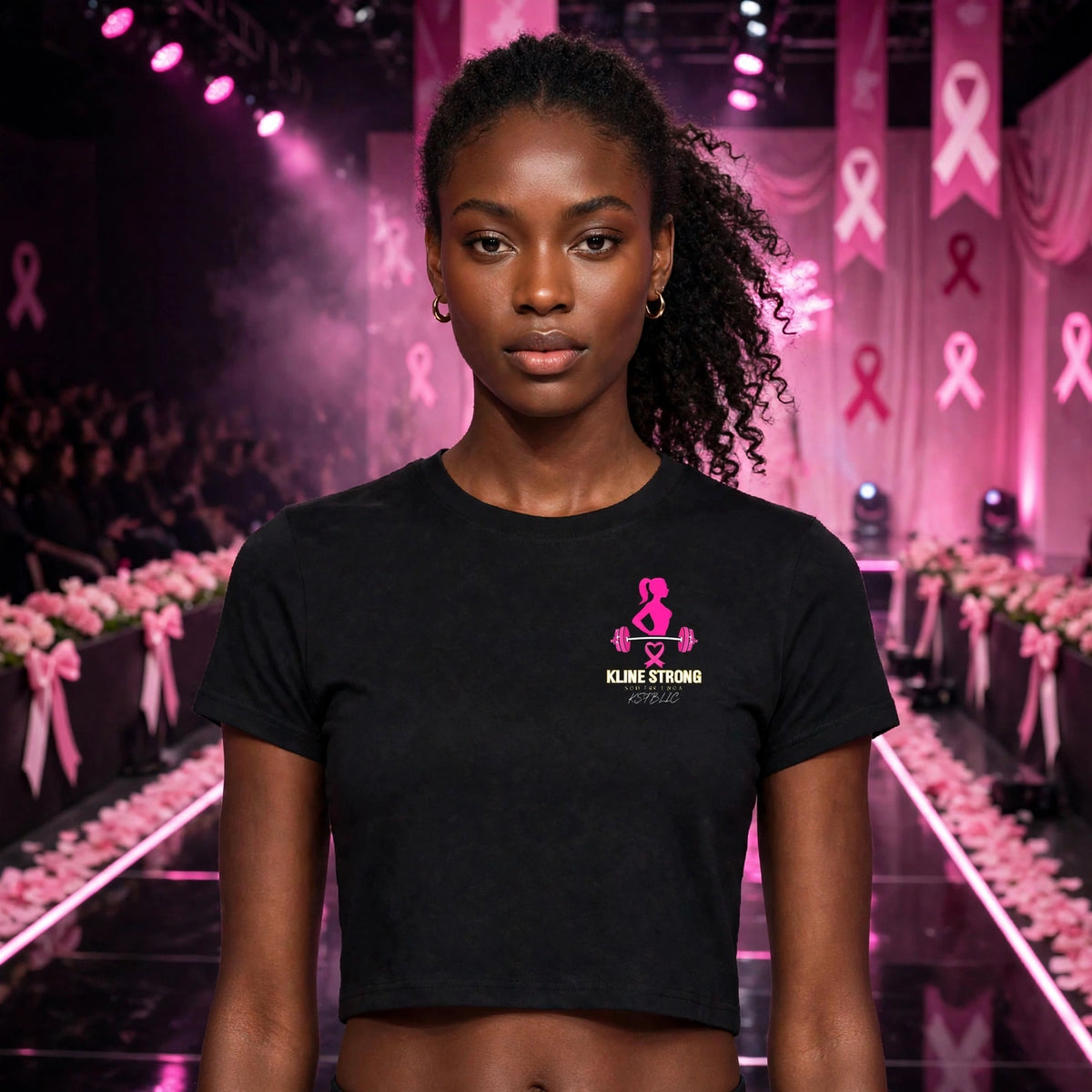 KSFB FOR THE LADYS LLC BREAST CANCER AWARENESS TEE Essential Bodycon Crewneck T-Shirt